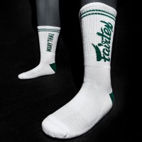 Fairtex SOCK1 Носки Dry-Fit Tech Бело-Зеленые 